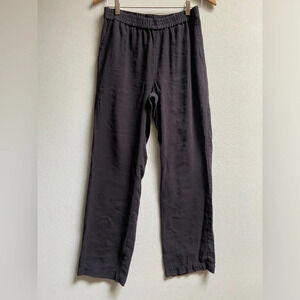 Saint tropez elastic waist flowy black straight  wide leg pants Sz M